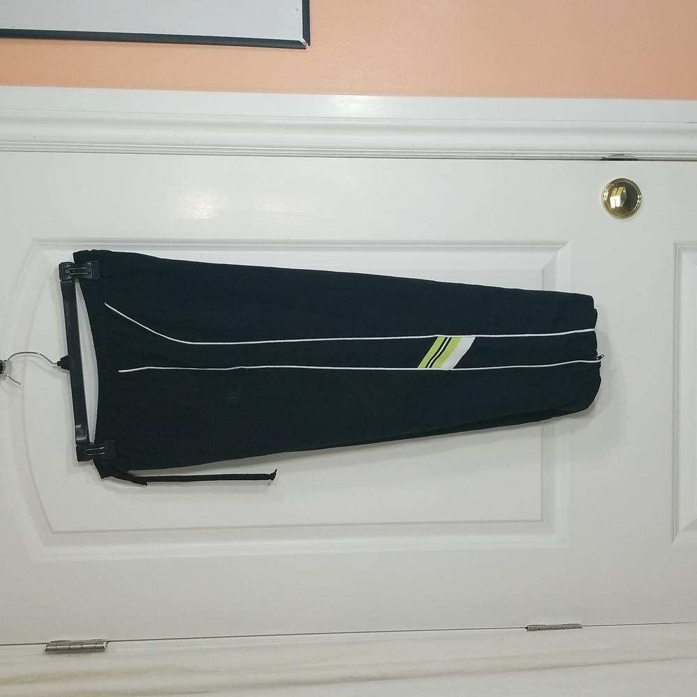 Wilson Athletic Black, White & Lime Green Crop Pants